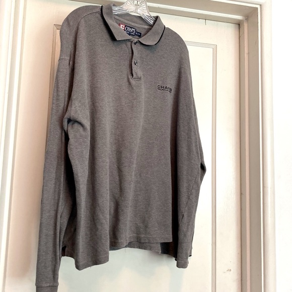 Chaps Other - Chaps Ralph Lauren XL Grey long sleeve polo EUC